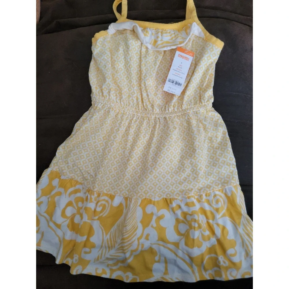 Gymboree yellow and black dress size 6 nwt